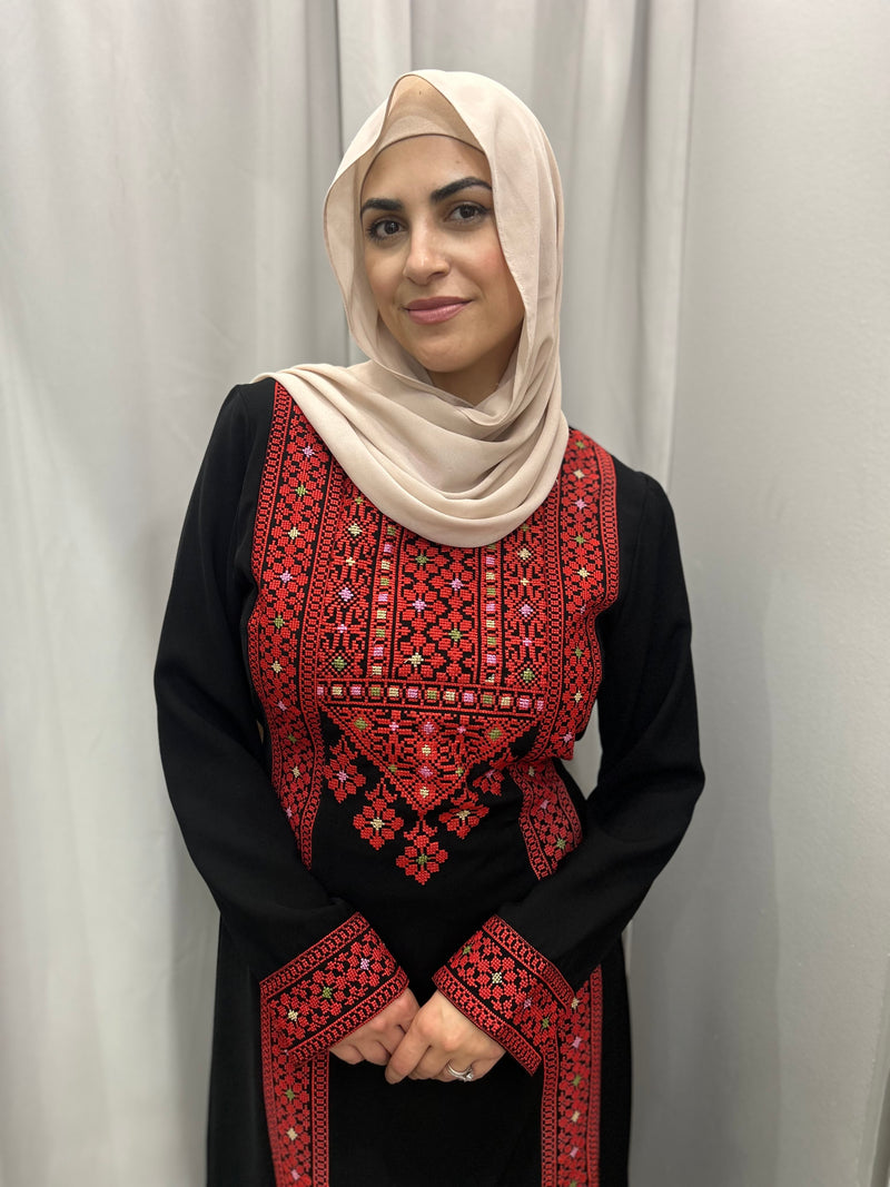 Palestinian Traditional Abaya Red