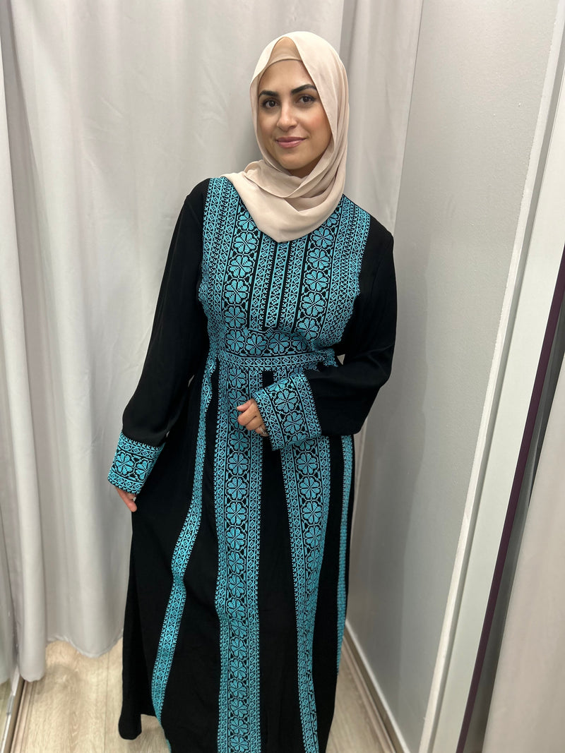 Palestinian Abaya Blue