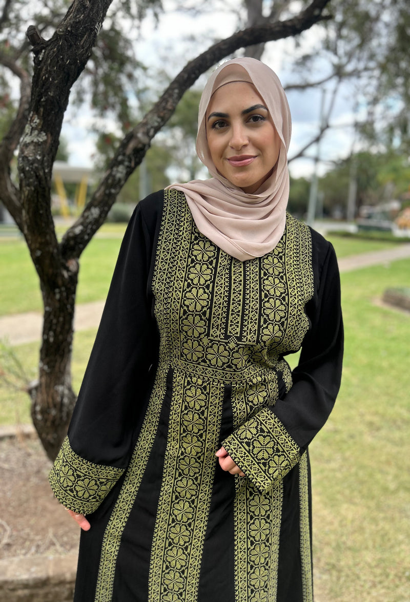 Palestinian Abaya Khaki