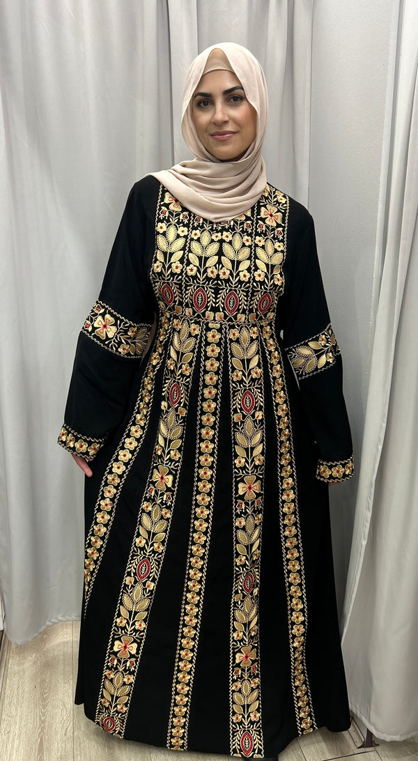 Palestinian Abaya with Belle Sleeve Nude