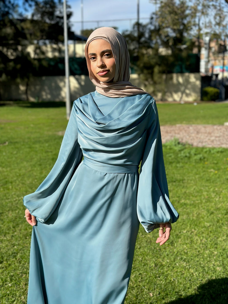 Avar Blue silk dress