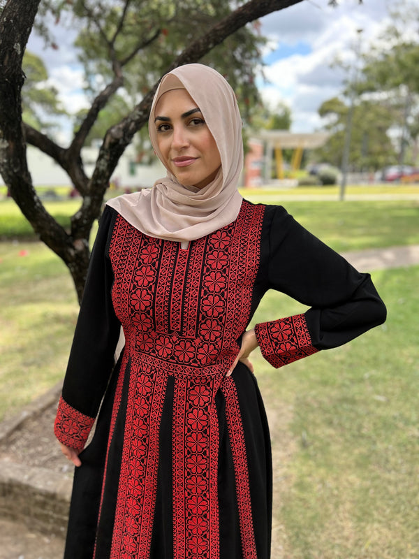 Palestinian Abaya Red